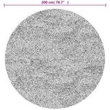  Perivi tepih crno-zlatni Ø 200 cm | shoptok.hr