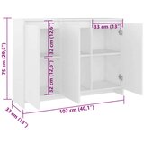vidaXL Komoda bijela 102 x 33 x 75 cm od iverice | shoptok.hr