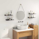  Lebdeća polica Zidne 4 pcs Crna 40 x 18 x 2,5 cm Čelik | shoptok.hr