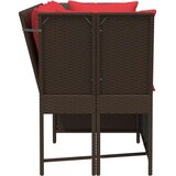  Vrtna sofa s jastucima smeđi poliratan | shoptok.hr
