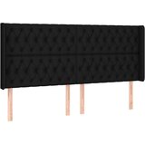  Krevet box spring s madracem LED crni 200x200 cm od tkanine | shoptok.hr