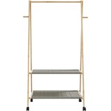  Stalak za odjeću s policama i kotačima 96x45,5x155,5 cm bambusa | shoptok.hr