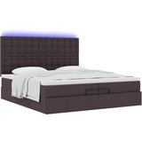 Okvir kreveta s madracima tamnosmeđi 200x200cm tkanine | shoptok.hr