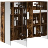  Kupaonski ormar s ogledalom Dimljeni hrast 80 x 14.5 x 70 cm | shoptok.hr