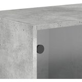  Zidni ormarić sa staklenim vratima boja betona 68,5x37x35 cm | shoptok.hr