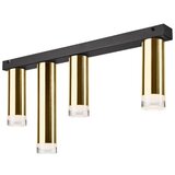 LAMKUR stropna lampa za 4 žarulje u crnoj i zlatnoj boji Diego | shoptok.hr