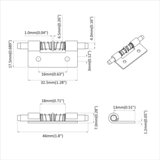  Zasun 2 pcs Srebrno 46 x 17 x 1,2 mm Čelik | shoptok.hr