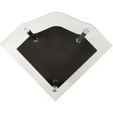  Bočni stolić s 2 razine prozirni i crni 38x38x50 cm stakleni | shoptok.hr