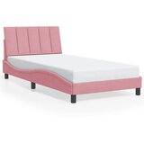  Okvir za krevet bez madraca Hanko ružičasti 100x200 cm baršunasti | Eponuda.com