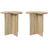  Bocni stol 2 pcs Hrast sonoma Ø 39 x 38 cm Konstruirano drvo | shoptok.hr