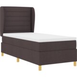 Box Spring Krevet s Madracem Tamno Smeđi 80x200 cm Tkanina | shoptok.hr