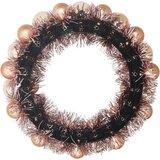 vidaXL Vijenci s božićnim kuglicama 2 pcs Ružičasto zlatni | shoptok.hr