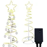 LED toplo belo božično drevo 140cm IP44 + 8 funkcij, (20394891)