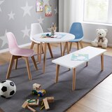 Bessagi Kids Otroška Miza Tibby, Bela, Bukev, Premer 60cm | Shoptok.si