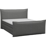 MID.YOU postelja boxspring 180 cm x 200 cm , tekstil srebrne barve | Shoptok.si