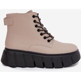 VINCEZA Leather Insulated Women's Ankle Boots on Platform | shoptok.hr
