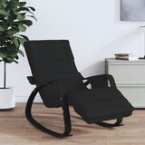 vidaXL gugalni stol črno blago | Shoptok.si