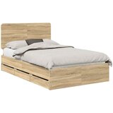  Krevetna konstrukcija s ladicama Sonoma hrast 120 x 190 cm | shoptok.hr