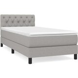  Okvir kreveta s oprugama i madrac svjetlosivi 80x200cm tkanina | shoptok.hr