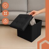 Ruhhy 25779 zložni tabure s prostorom za shranjevanje 39 L, do 100 kg – črn | Shoptok.si