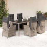 vidaXL 9-dijelni vrtni blagovaonski set sivi od poliratana | shoptok.hr