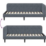  Kutni okvir kreveta Tamno siva 90 x 190 cm Baršun | shoptok.hr