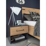 Rauch Möbel postelja 160 cm x 200 cm , umetna masa, leseni material temno siva, hrast artisan | Shoptok.si
