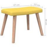  Stolica za opuštanje s osloncem za noge boja senfa od tkanine | shoptok.hr
