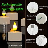 SOULBAY Komplet polnilnih LED čajnih svečk z daljincem in časovnikom | Shoptok.si