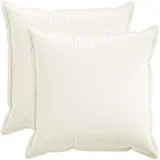 Presvlaka za jastuk 2 pcs HOUTEN Bijela 80 x 80 cm Umjetni lan