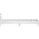  Okvir za krevet s uzglavljem i LED svjetlima bijeli 75x190 cm | shoptok.hr