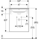 Geberit SELNOVA SQUARE 550 ORMARIĆ SA LAVABOOM 1 VRATA BELA SJAJ GEBERIT | ePonuda.com