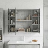  Kopalniška ogledalna omara Betonsko siva 60 x 14,5 x 50 cm, (5000233223) | Shoptok.si