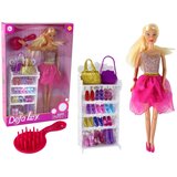  Lutka Lucy, ružičasta šljokicasta haljina, set cipela | shoptok.hr