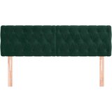  Uzglavlja tamnozelena 160x7x78/88 cm baršunasta | shoptok.hr