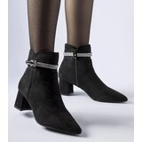 Gemre Black insulated heeled ankle boots Alba | Shoptok.si