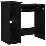  Radni stol s policama crni 84x40x78 cm konstruirano drvo | Eponuda.com