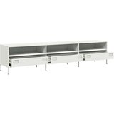 vidaXL TV omarica bela 202x39x43,5 cm hladno valjano jeklo | Shoptok.si