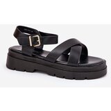 Boto Ladies Platform Sandals Made Of Eco Leather Black Gevinniser | Shoptok.si