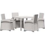  Vrtni set za objed 5 kom. Bijela i antracit PP | shoptok.hr