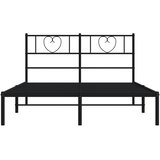  Metalni okvir za krevet s uzglavljem crni 120x200 cm | shoptok.hr