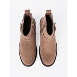 Shelvt Stylish beige ankle boots with a stable heel | shoptok.hr