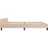  Posteljni okvir z vzglavjem kapučino 200x200 cm umetno usnje, (20904733) | Shoptok.si