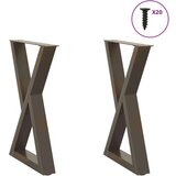  Noge za blagovaonski stol 2 kom Prirodni čelik 50x(72-73 3) cm Cijene