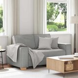 vidaXL Dvosed kavč sive barve 120 cm blago | Shoptok.si