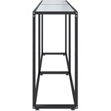  Konzolni stol boja bijeli mramor 180x35x75,5 cm kaljeno staklo | Eponuda.com