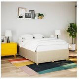 vidaXL Okvir za krevet bez madraca krem 140 x 190 cm od tkanine Cijene