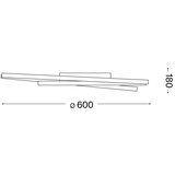 Ideal lux - led prigušiva stropna svetiljka oz LED/48W/230V pr.60cm cri 90 bela | Eponuda.com
