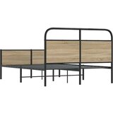  Okvir kreveta bez madraca boja hrasta sonome 135x190 cm drveni | shoptok.hr
