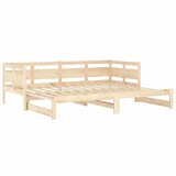  Dnevni ležaj na izvlačenje 2 x (90x200) cm od masivne borovine | shoptok.hr